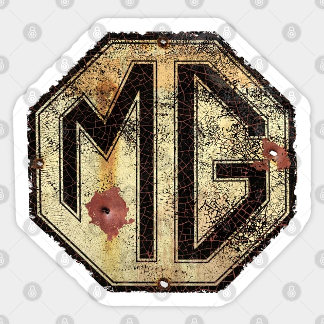 MG Cars England Sticker by Midcenturydave